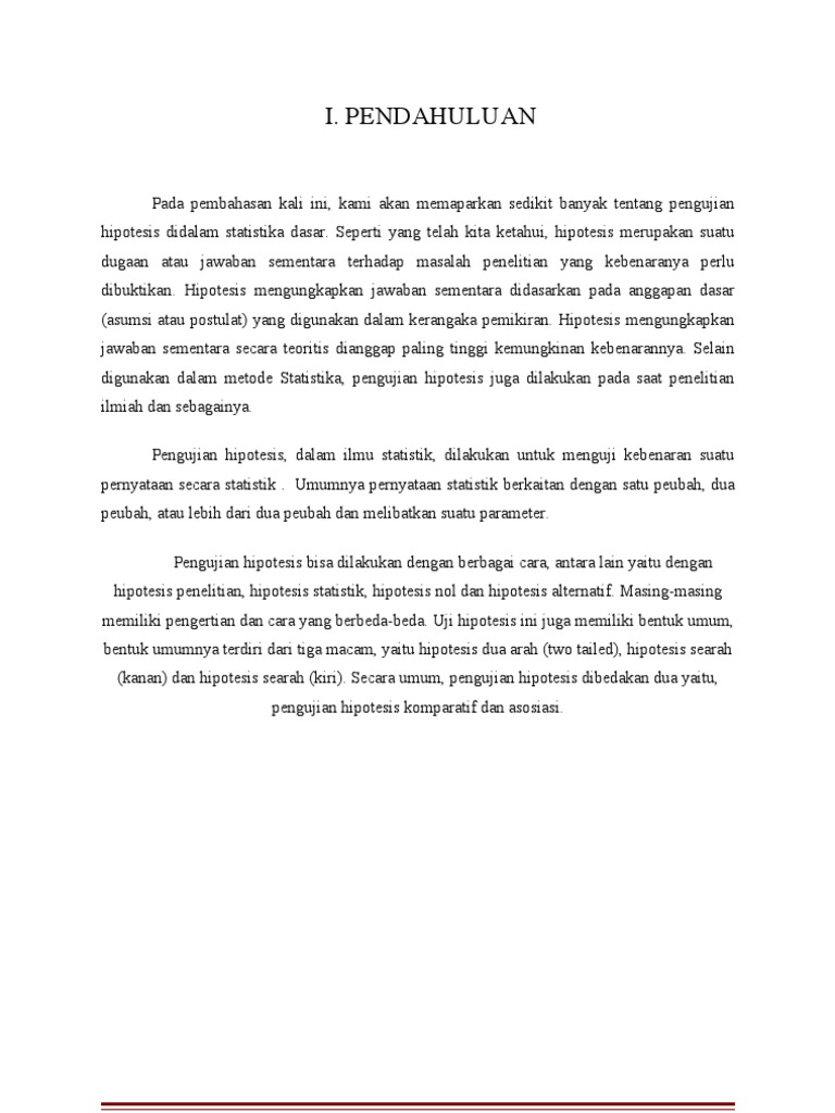 Makalah Uji Hipotesis
