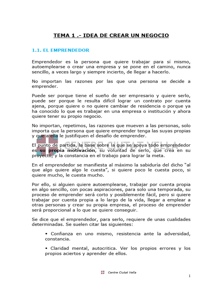 Claves para Emprender con Éxito | PDF | Iniciativa empresarial ...