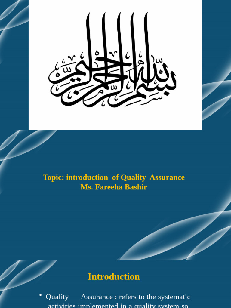 Introduction To Quality Assurance New1 | PDF | Joint Commission ...