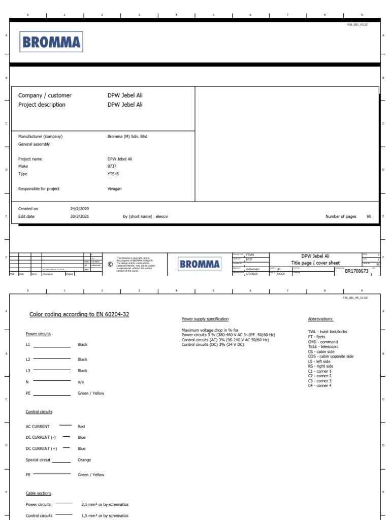 DPW Jebel Ali Technical Drawing Overview | PDF | Power (Physics ...