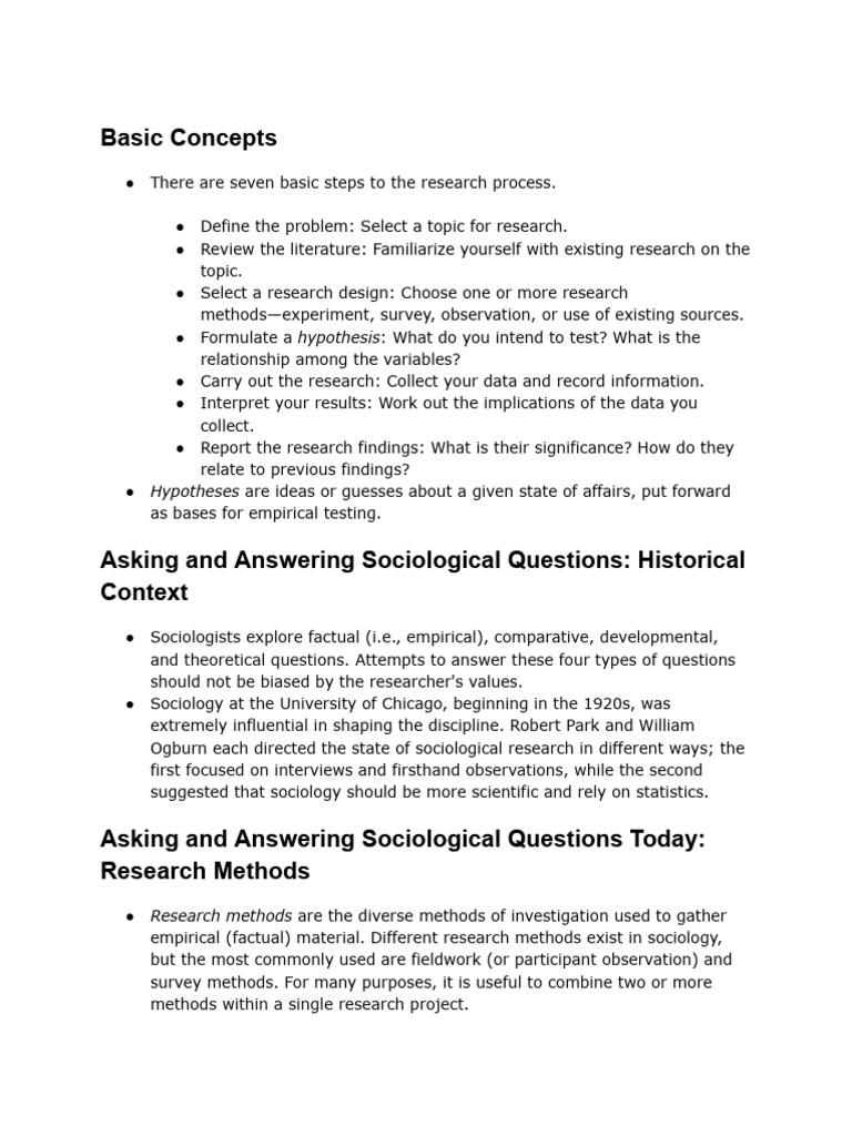 Chapter 2 Outline | PDF | Sociology | Survey Methodology