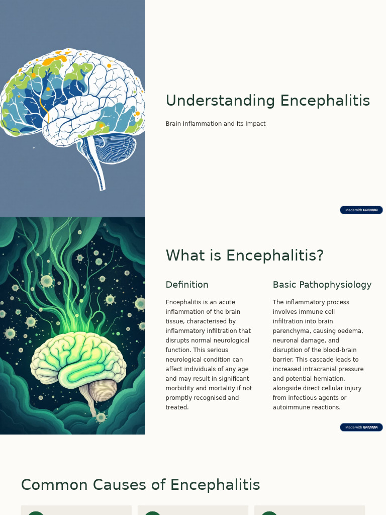 Understanding Encephalitis Causes & Care | PDF | Medicine | Nervous System