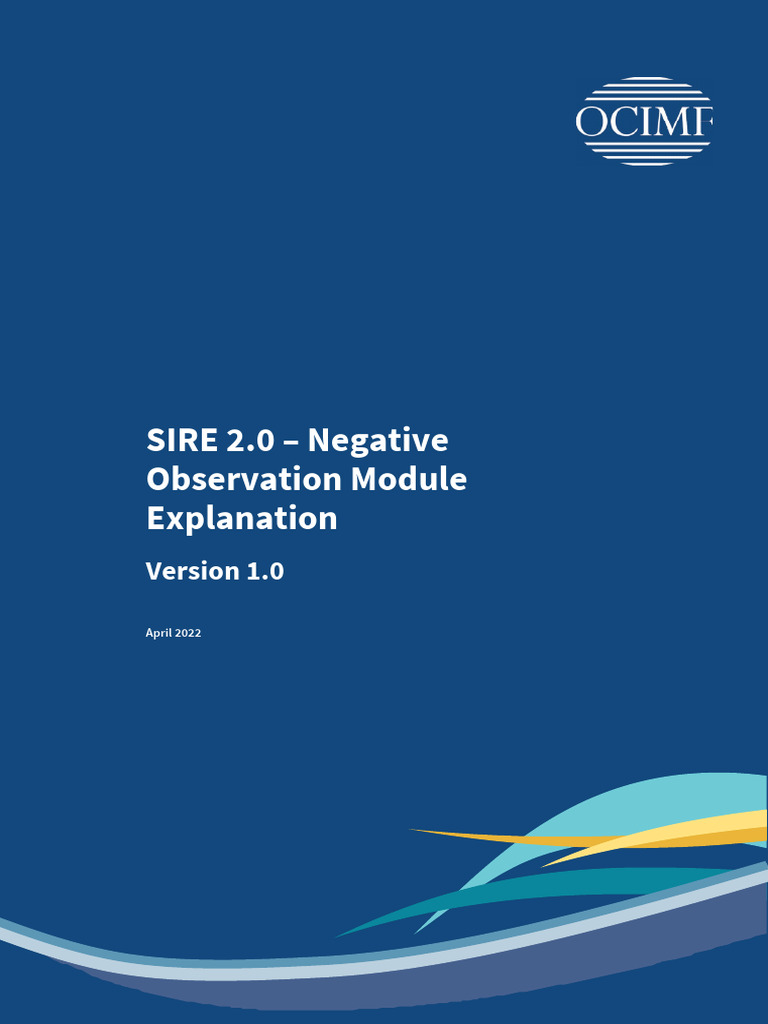 SIRE 2.0 Negative Observation Module Guide | PDF | System On A Chip ...