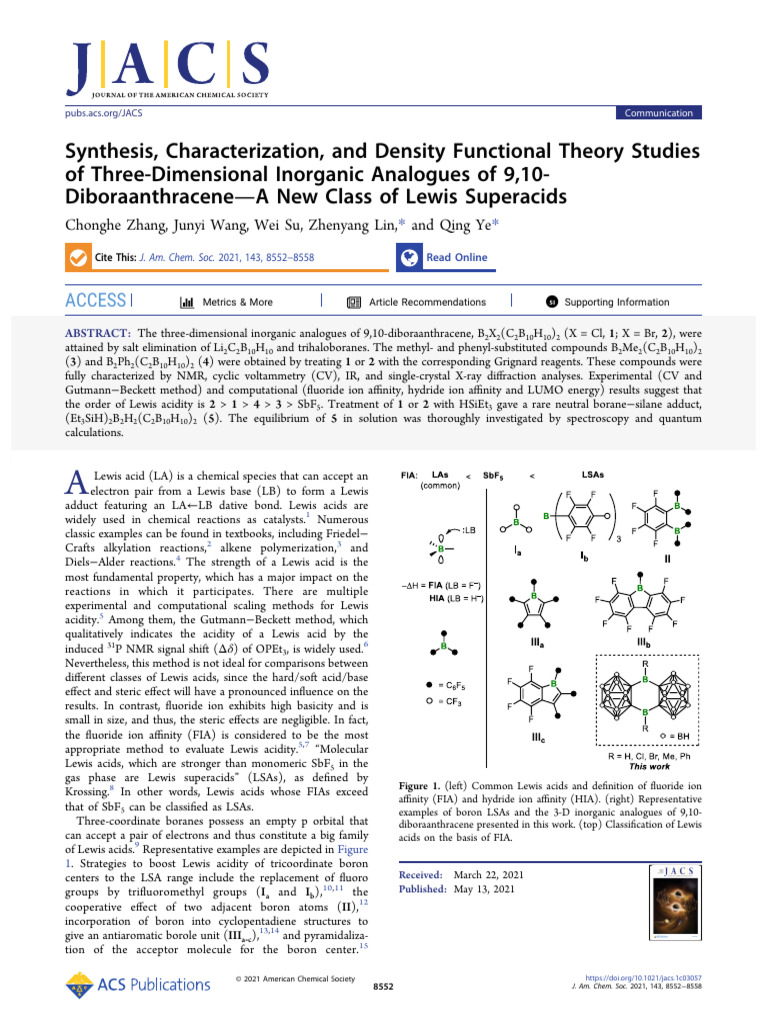 Zhang Et Al 2021 Synthesis Characterization and Density Functional ...