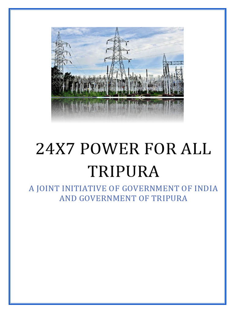 Joint Initiative of Govt of India and Tripura | PDF | Electric Power ...