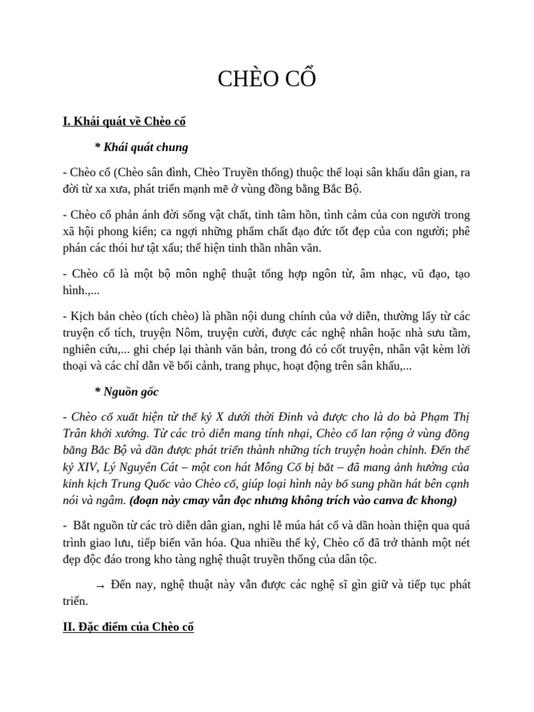 Chèo C | PDF