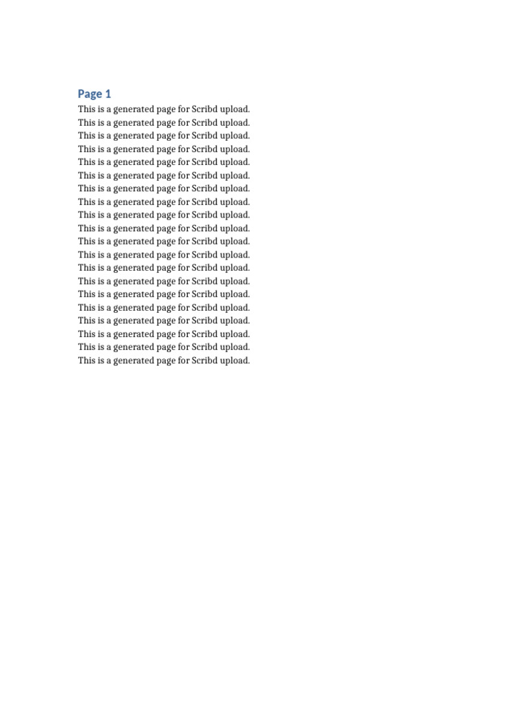 Scribd Upload Generated Pages | PDF