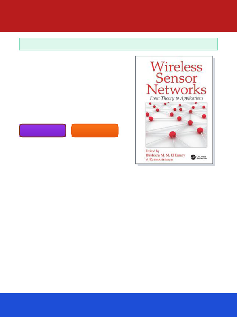 Wireless Sensor Networks From Theory To Applications 1st Edition ...