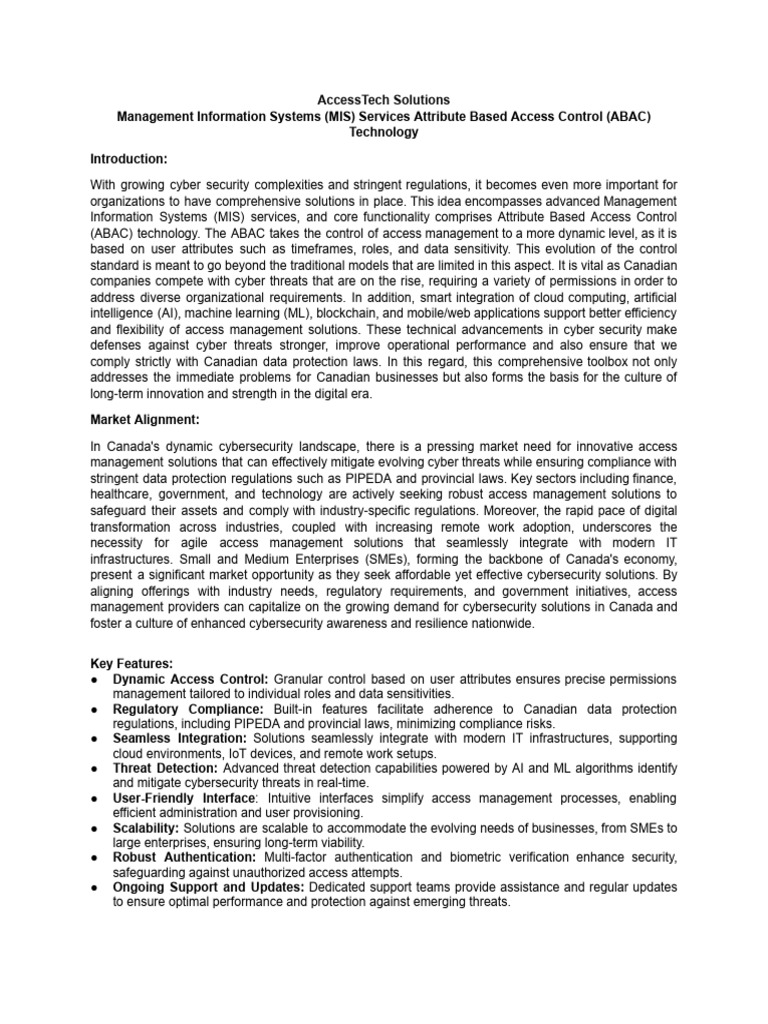 AccessTech Solutions | PDF | Computer Security | Security