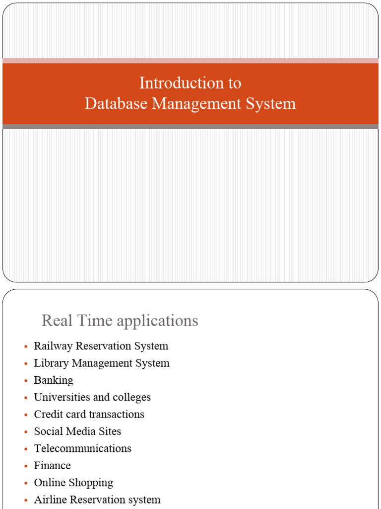 Overview of Database Management Systems | PDF | Databases | Relational ...