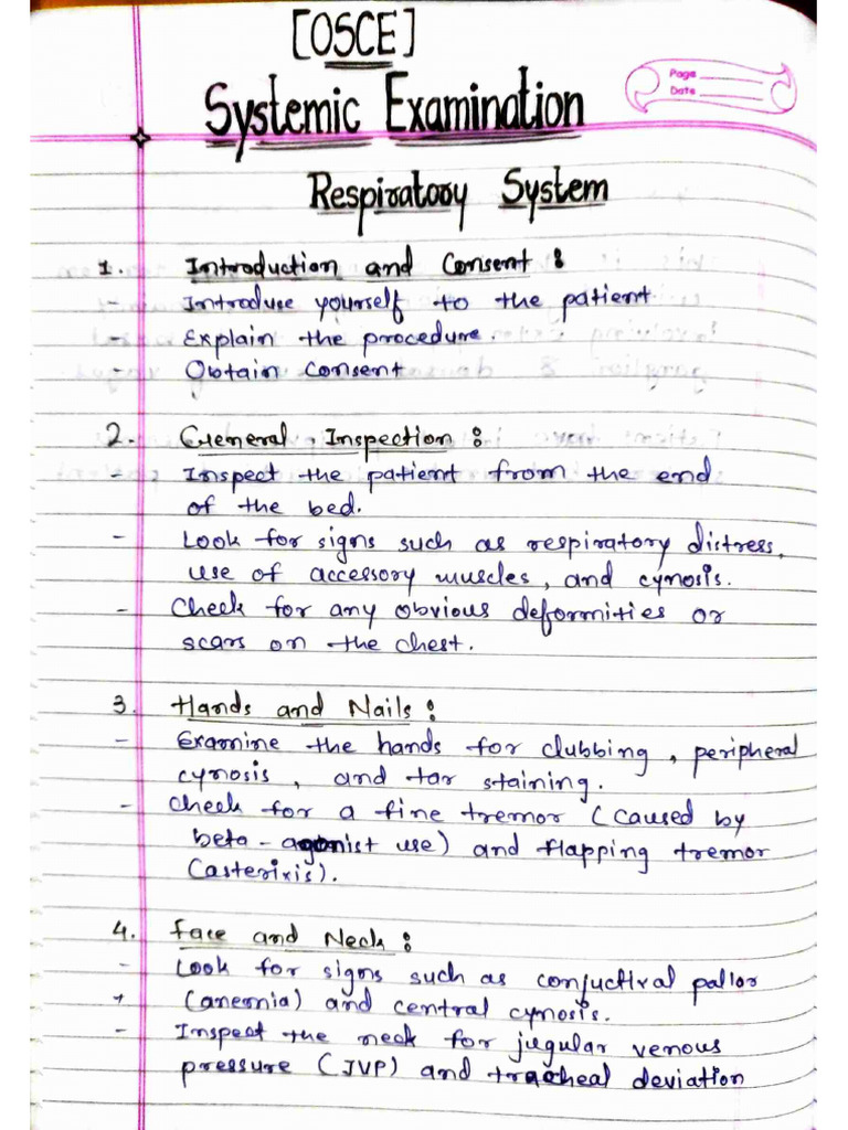 Respiratory System - Osce | PDF