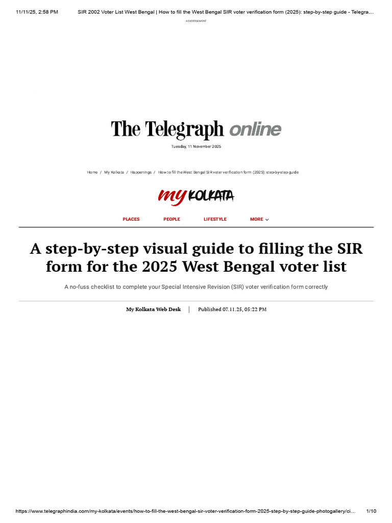 How to Fill SIR Form | PDF