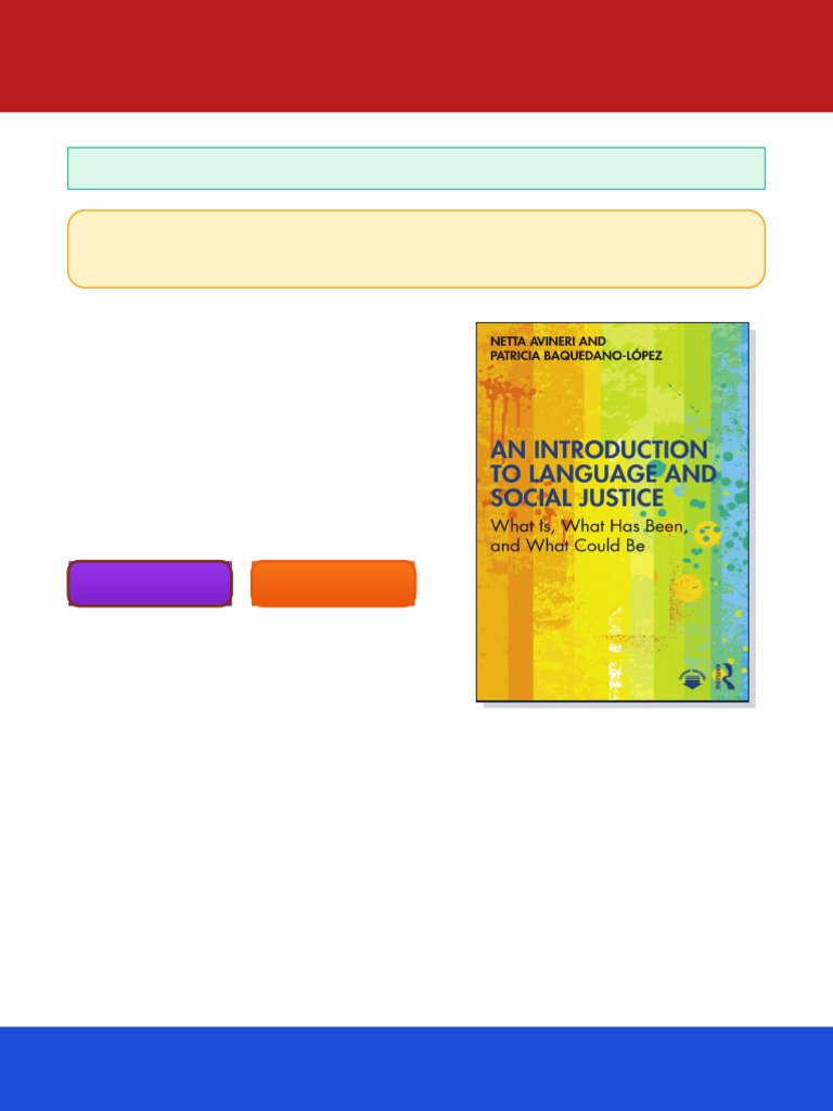 An Introduction To Language and Social Justice What Is What Has Been ...
