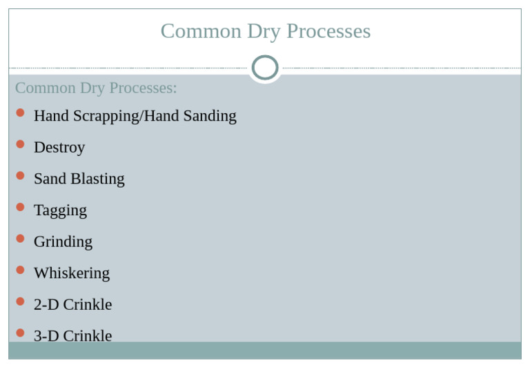 Dry Processes | PDF