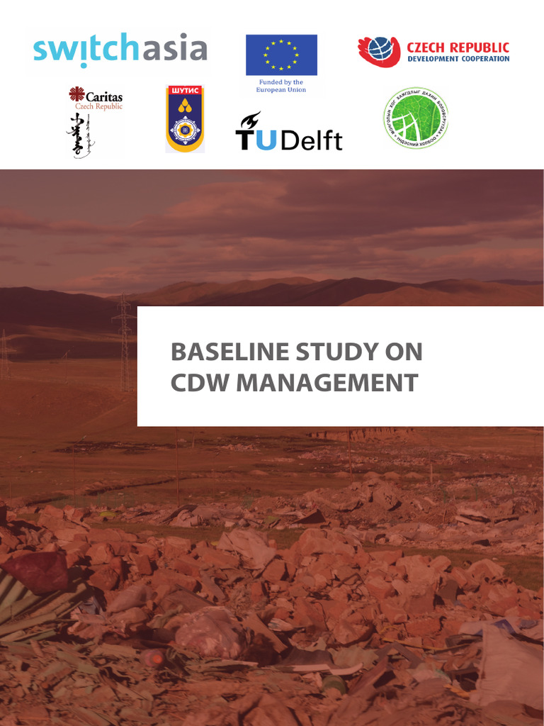 CDW Management Baseline Study Mongolia | PDF | Waste | Cement