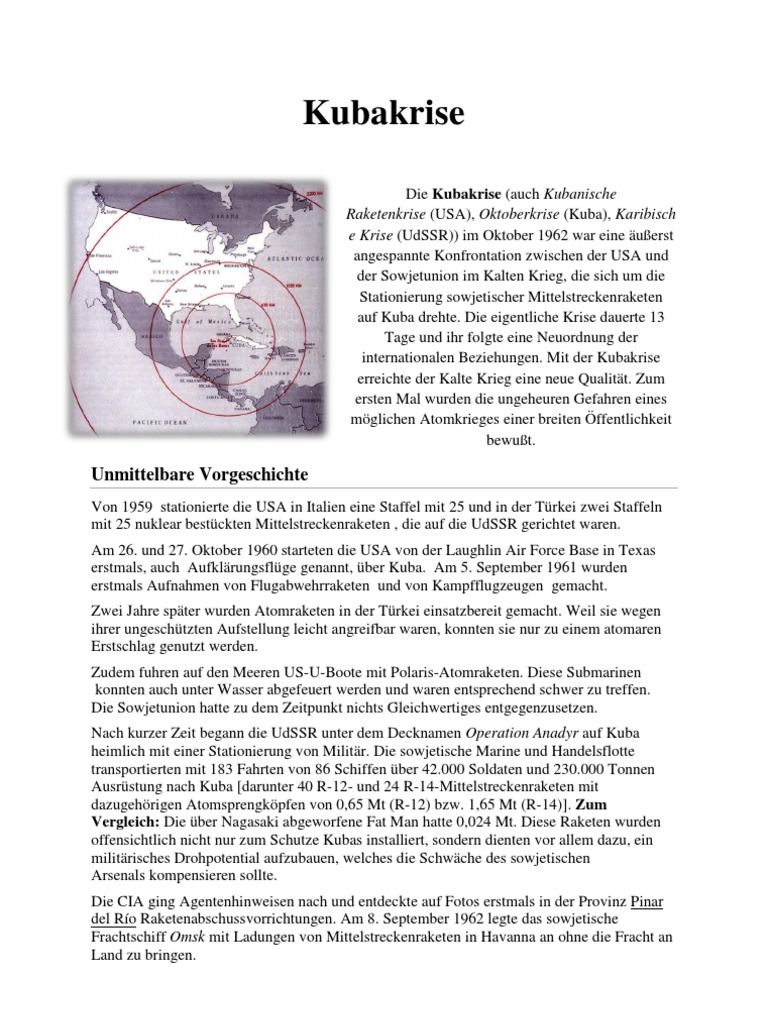 Kubakriese Info