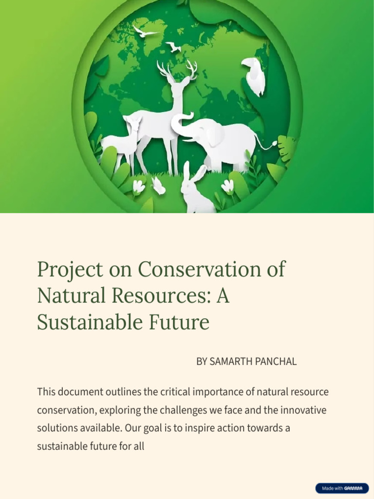 Natural Resource Conservation Guide | PDF | Conservation Biology ...