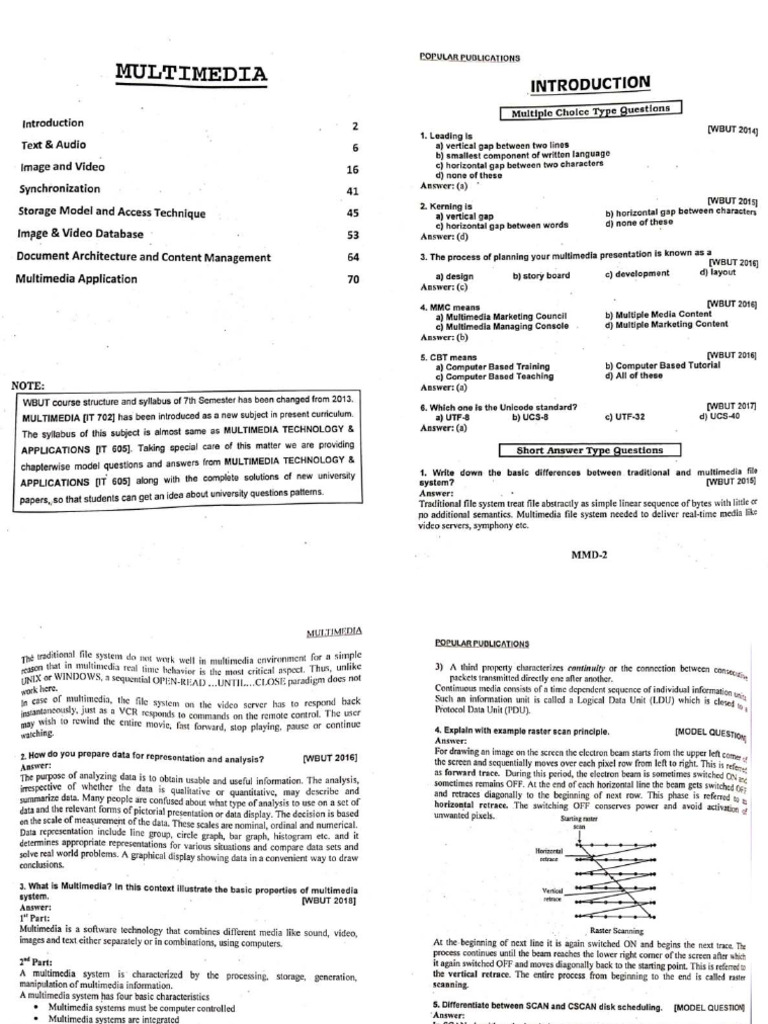 Multimedia Course Syllabus & Model Questions | PDF | Data Compression ...