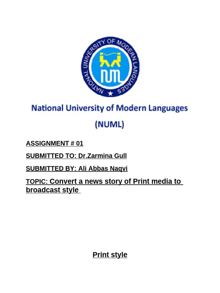 Ali Assignment # 01 | PDF