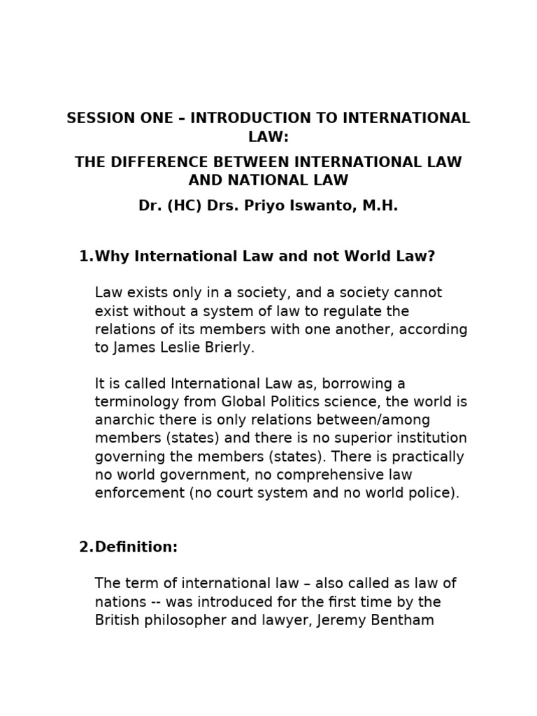 Introduction to International Law Basics | PDF | International Law ...