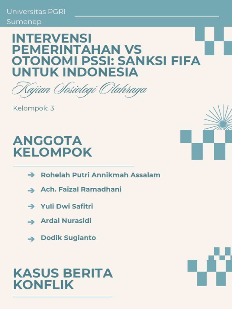 Intervensi Pemerintah dan Sanksi FIFA PSSI | PDF