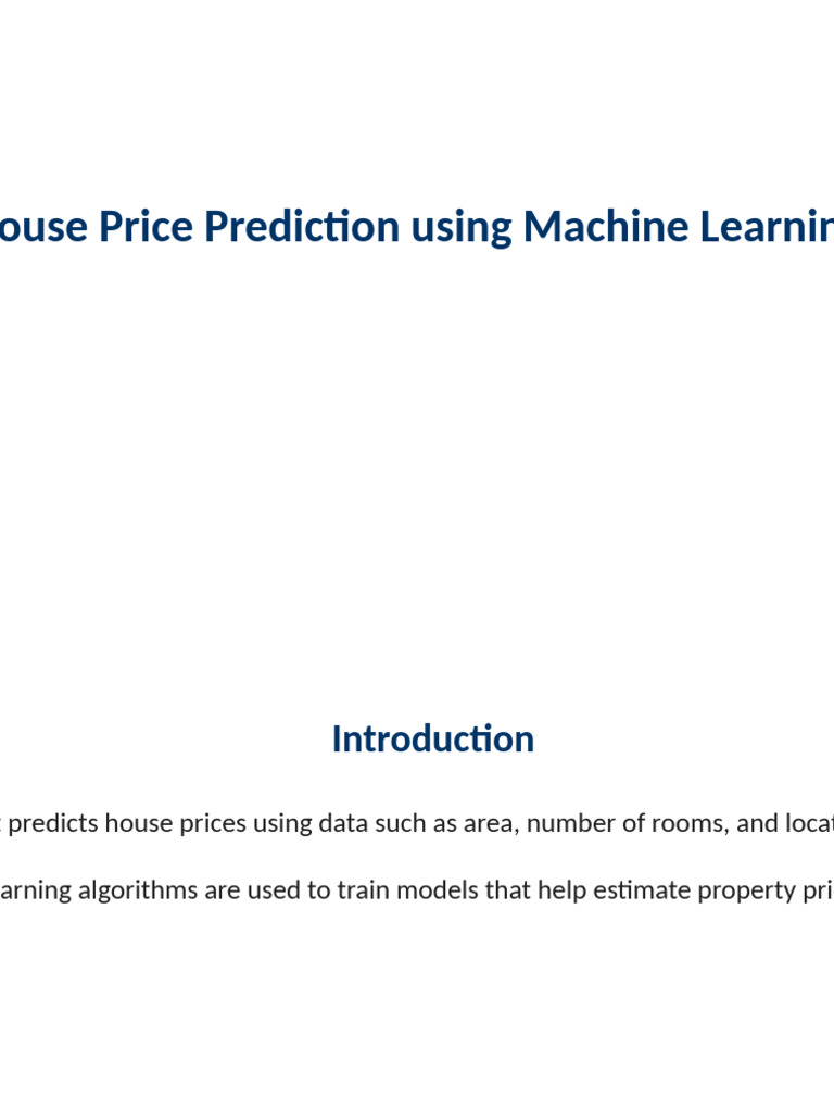 House Price Prediction with ML Models | PDF