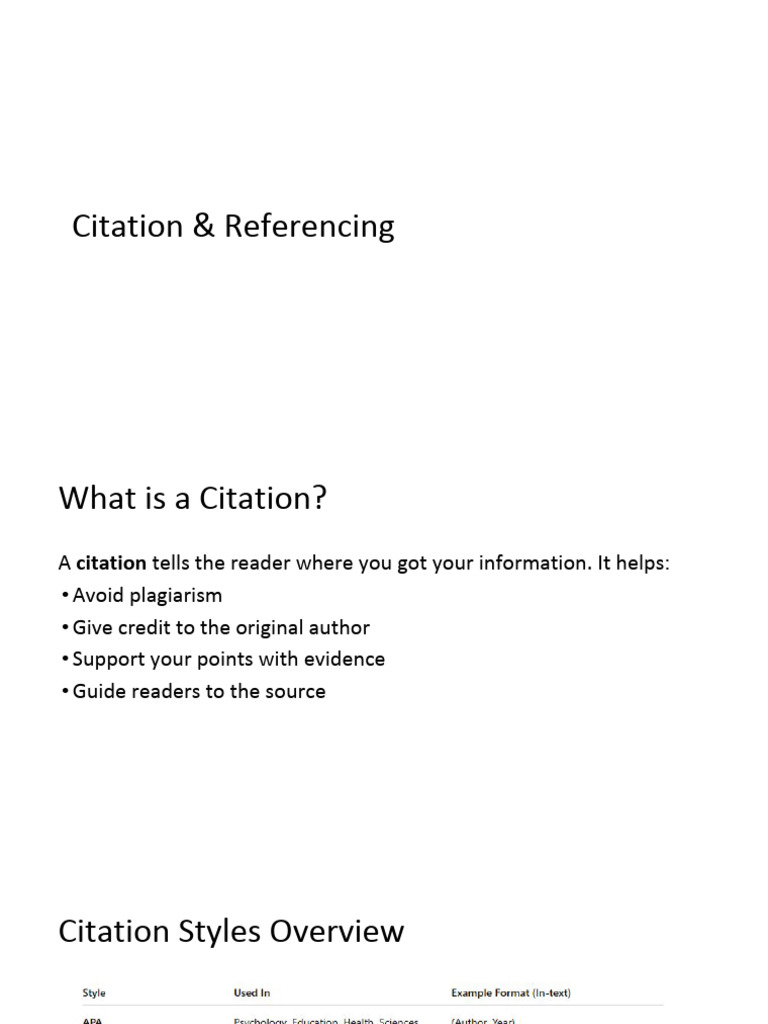 Citation & Referencing | PDF