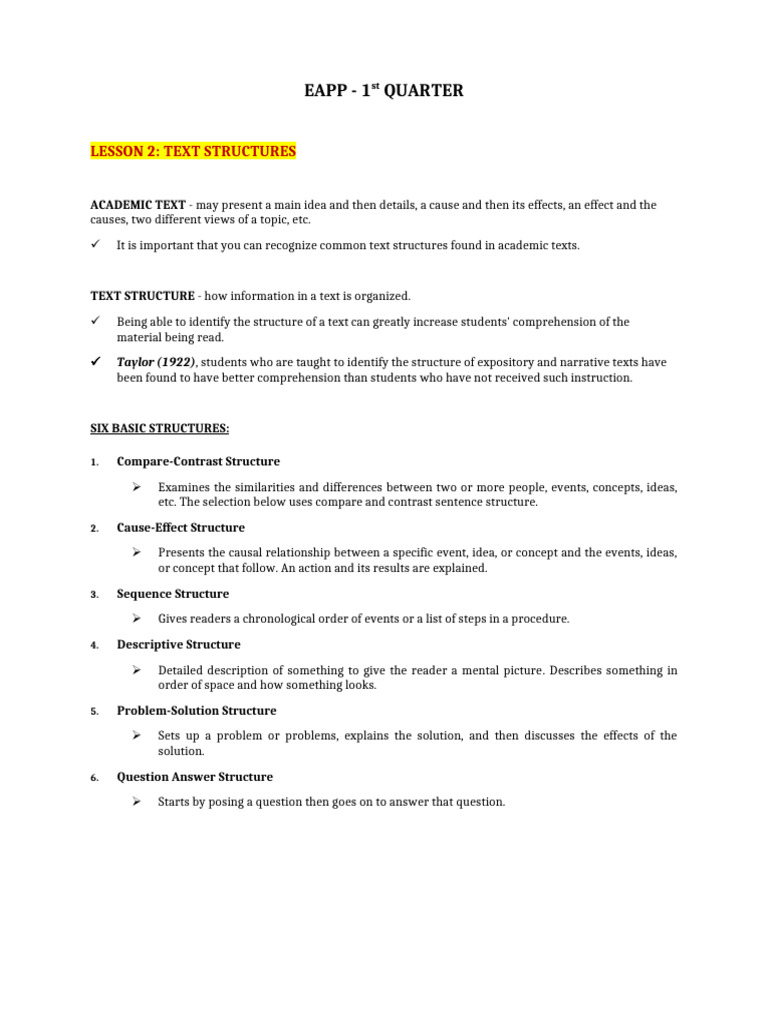 Understanding Academic Text Structures | PDF | Abstract (Summary ...