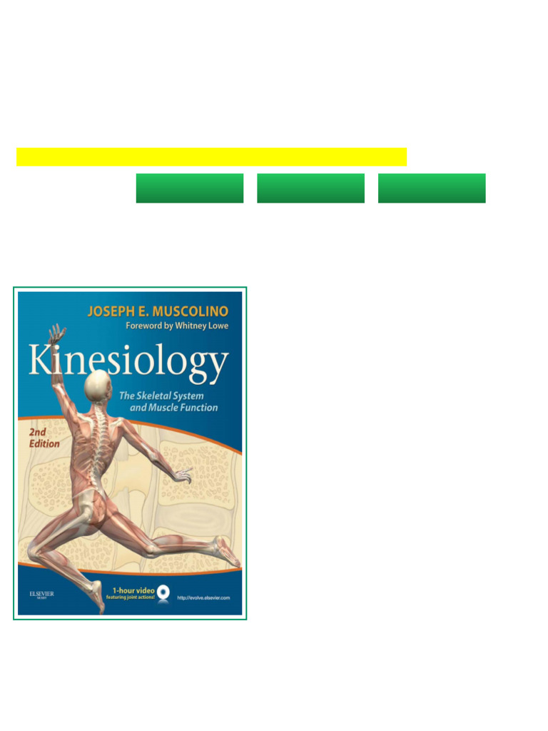 Kinesiology The Skeletal System and Muscle Function 2nd Edition Wei Zhi ...