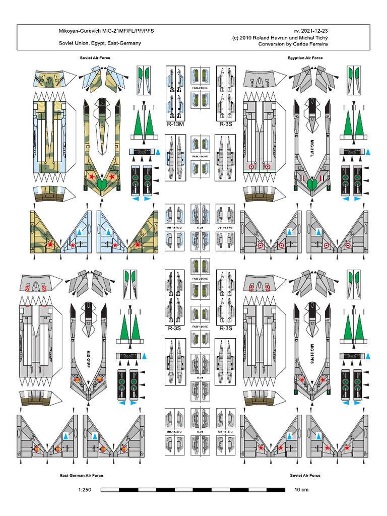 Prmodels MiG 21MF FL PF PFS Mod2 Su Eg DD | PDF