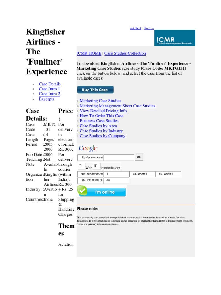 Kingfisher Airlines PDF Airlines Low Cost Carrier