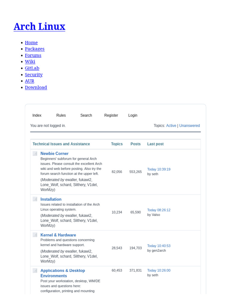 Arch Linux Forums | PDF | Software | System Software