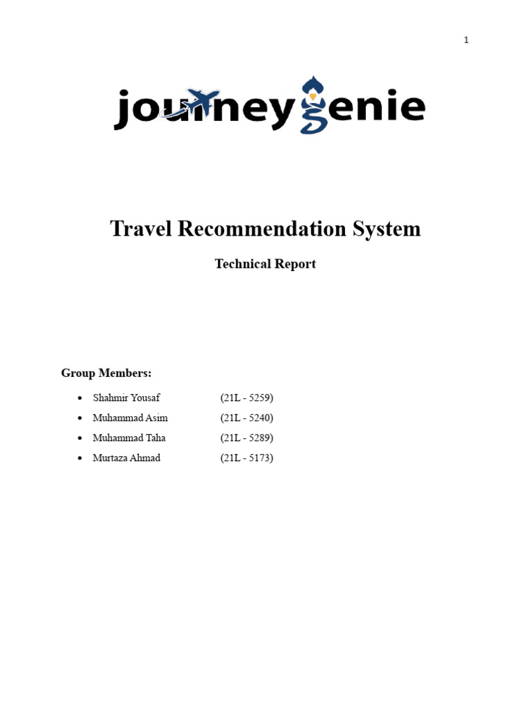 Intelligent Travel Recommendation System | PDF | Errors And Residuals ...