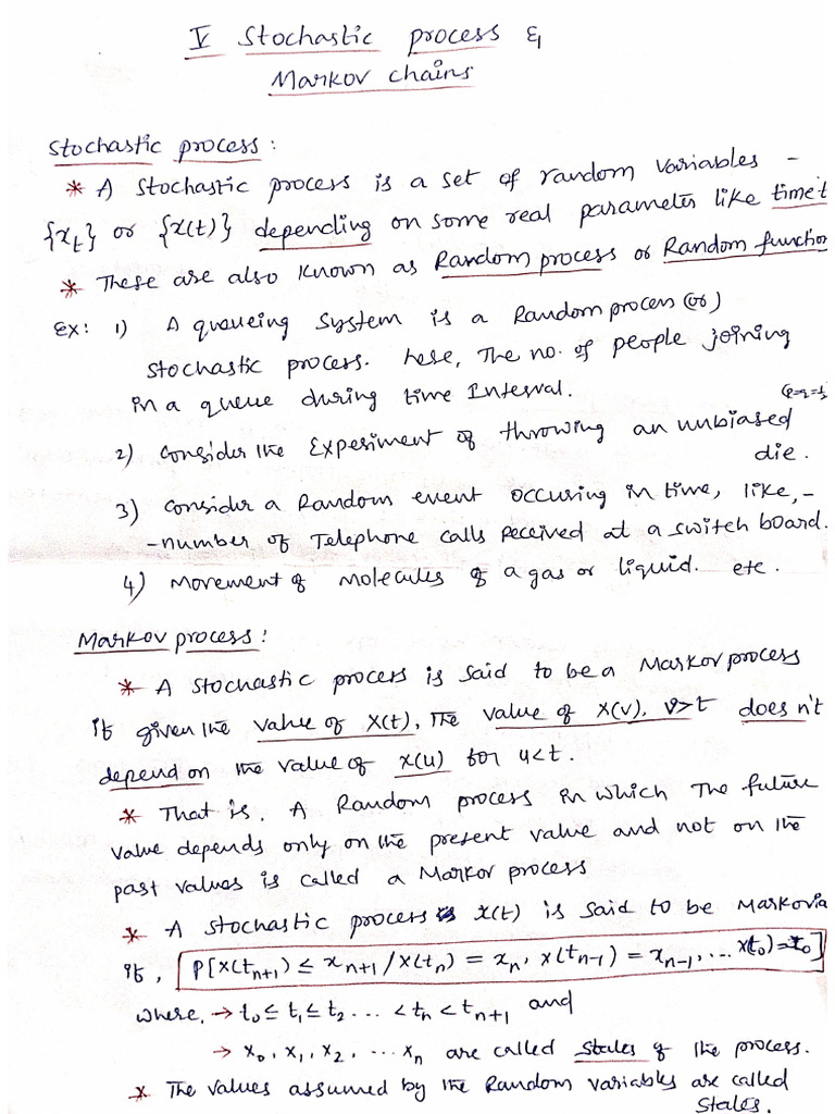 Stochastic & Markov Chains | PDF