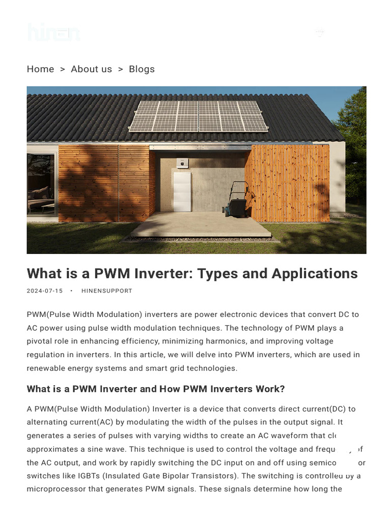 Understanding PWM Inverters: Types & Uses | PDF | Power Inverter ...