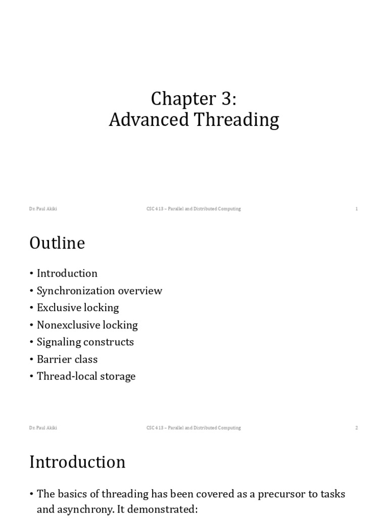 Chapter 3 | PDF | Computing | Concurrency (Computer Science)