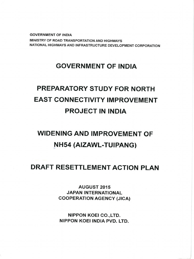 RAP Document NH 54 Mizoram 16082018 | PDF