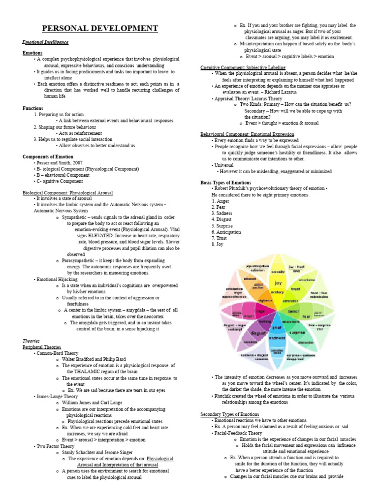 PerDev Reviewer Part 1.3 | PDF | Emotions | Intimate Relationships