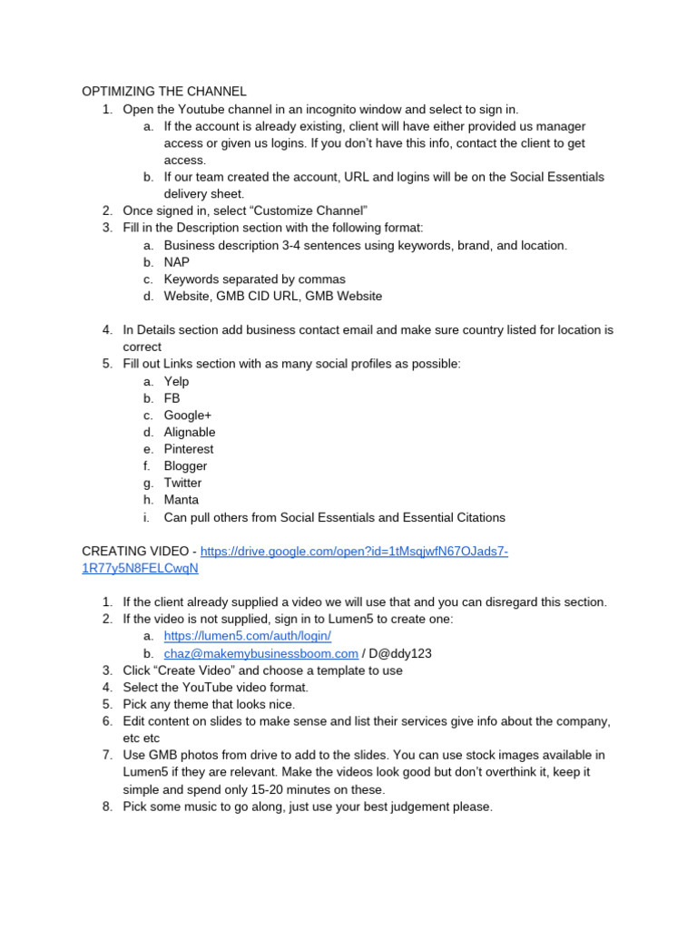 Youtube SOP | PDF | Software | Web 2.0