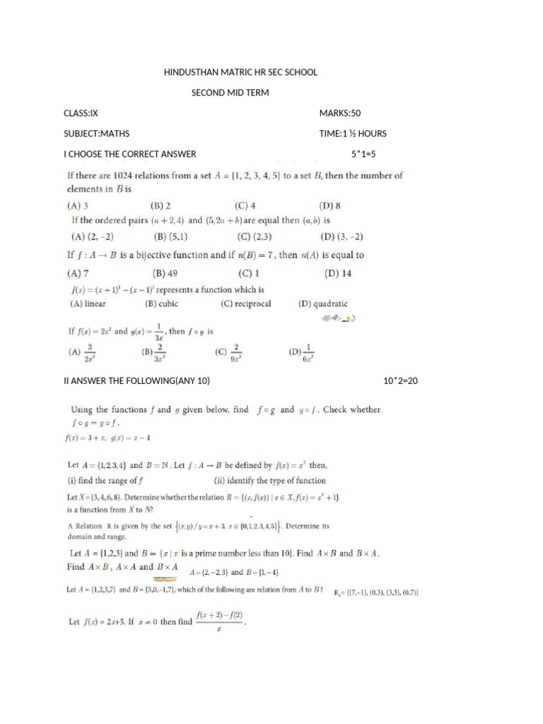 9th 2nd Midterm | PDF