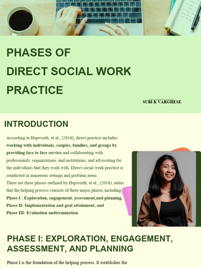 Phases of Direct Social Work Practice | PDF | Self Efficacy | Goal