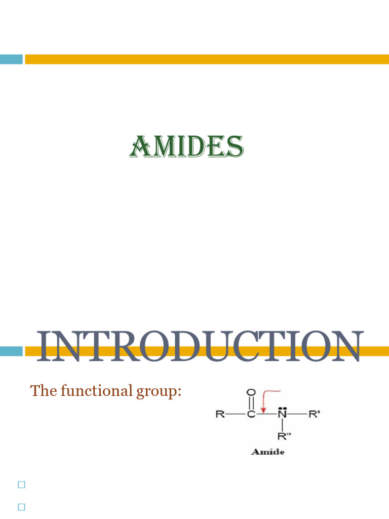AMIDES | PDF | Amide | Ammonium