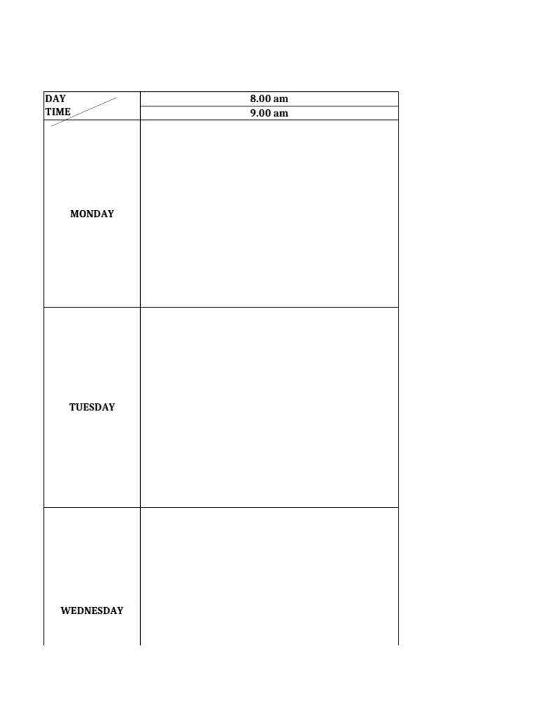 Daily Timetable Bit Sem 2 Intl | PDF