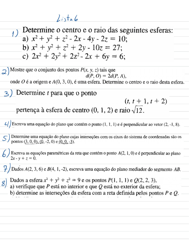 Lista 6 | PDF