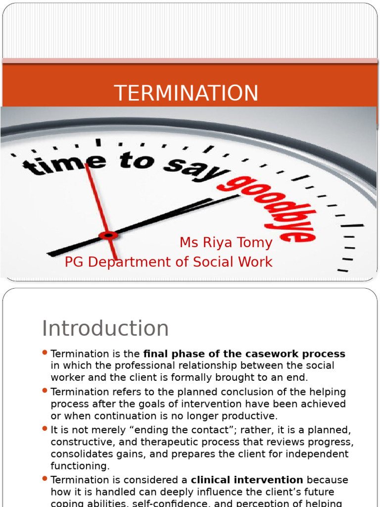 Module 4 Termination | PDF | Goal | Anger