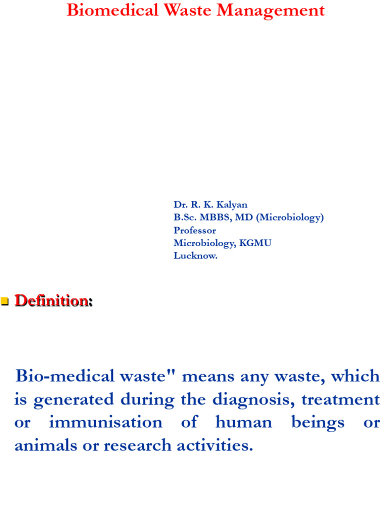 Effective Biomedical Waste Management Guide | PDF | Waste | Incineration