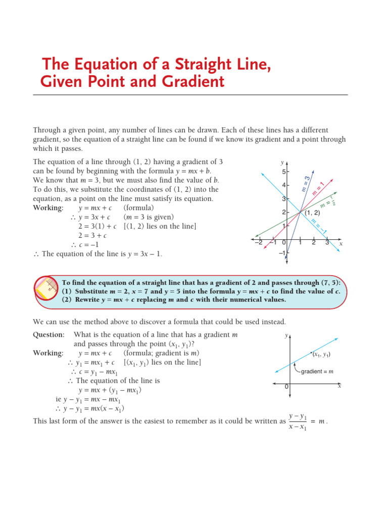 9.5 Revision Sheet - 5 | PDF | Slope | Line (Geometry)