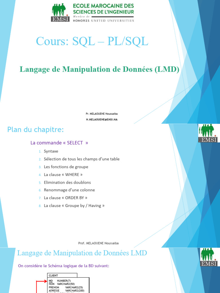 Introduction à la commande SQL SELECT | PDF | SQL | Bases de données