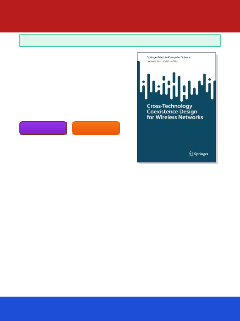 Cross Technology Coexistence Design For Wireless Networks Junmei Yao ...