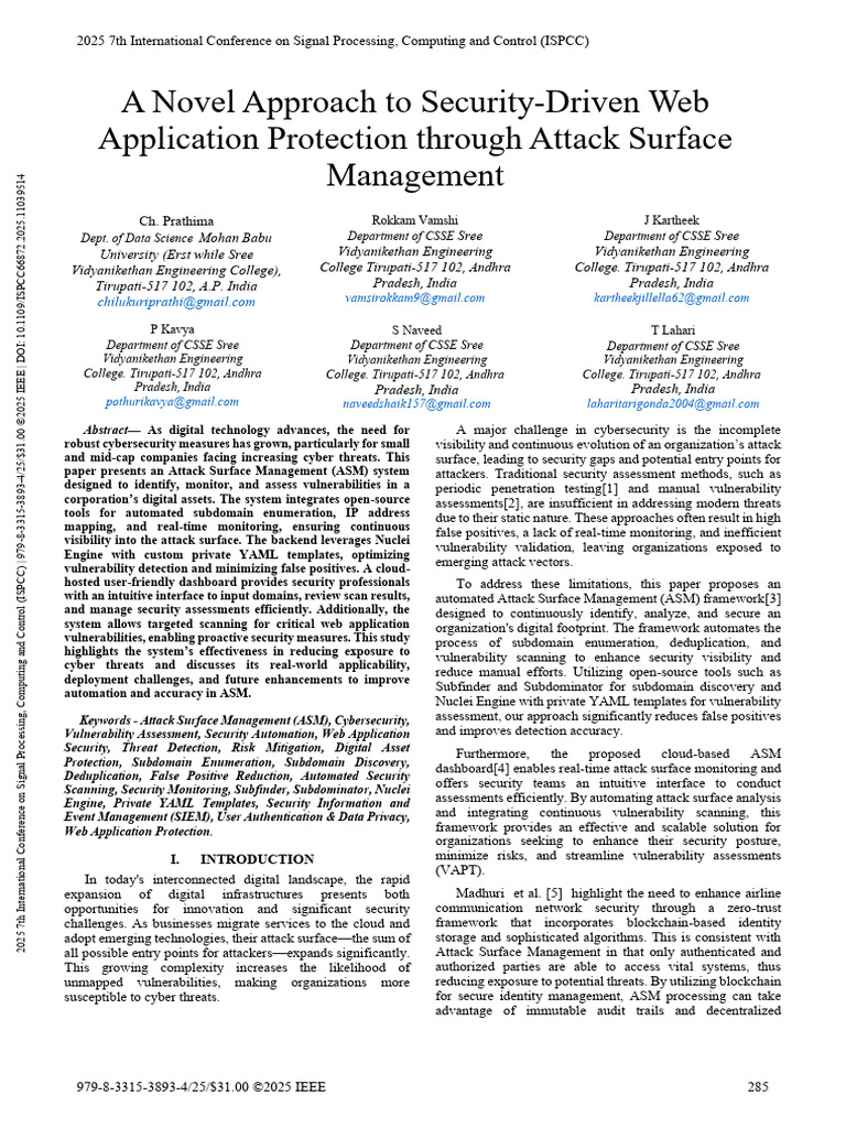 Automated Attack Surface Management System | PDF | Computer Security ...